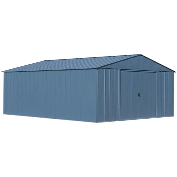 Arrow Classic 14 x 17 x 7 ft Blue Grey Steel Storage Shed