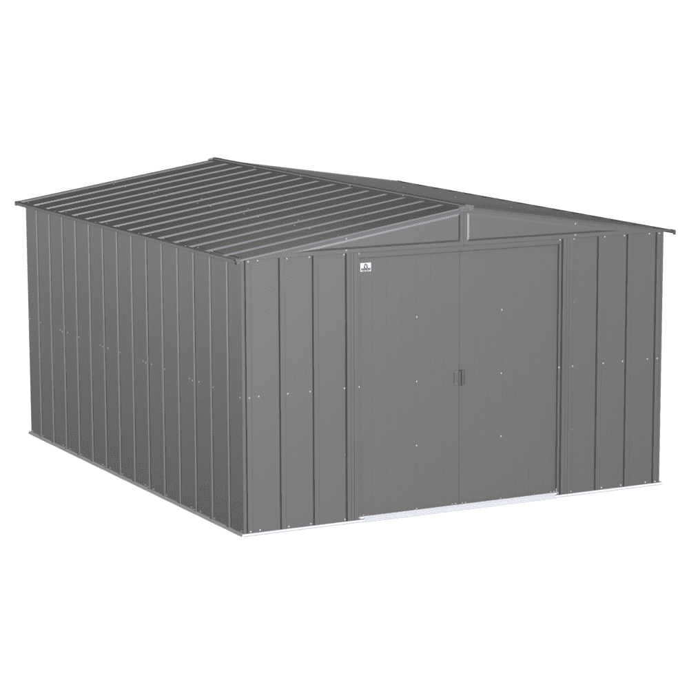 10' x 12' Charcoal Steel Peak Roof Storage Shed