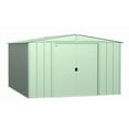 thumbnail image 1 of Arrow Classic 10 x 12 x 6 ft Sage Green Steel Storage Shed, 1 of 19