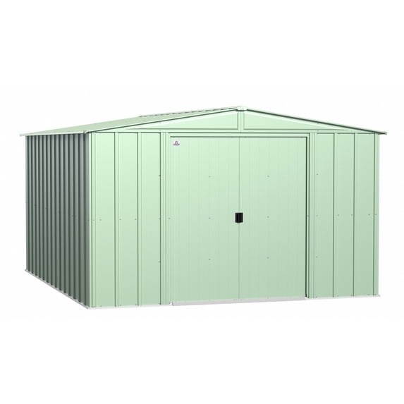 Arrow Classic 10 x 12 x 6 ft Sage Green Steel Storage Shed