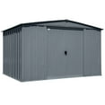 thumbnail image 1 of Arrow Classic 10 x 8 x 6 ft Charcoal Steel Storage Shed, 1 of 19