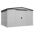 thumbnail image 1 of Arrow Classic 10 x 8 x 6 ft Flute Grey Steel Storage Shed, 1 of 19