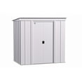 thumbnail image 1 of Arrow Classic 6 x 4 x 6 ft Flute Grey Steel Storage Shed, 1 of 16