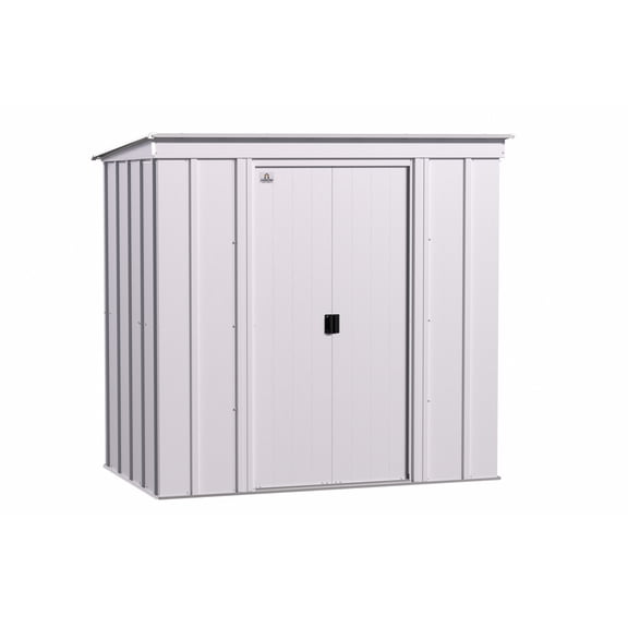Arrow Classic 6 x 4 x 6 ft Flute Grey Steel Storage Shed