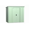 thumbnail image 1 of Arrow Classic 6 x 4 x 6 ft Sage Green Steel Storage Shed, 1 of 17