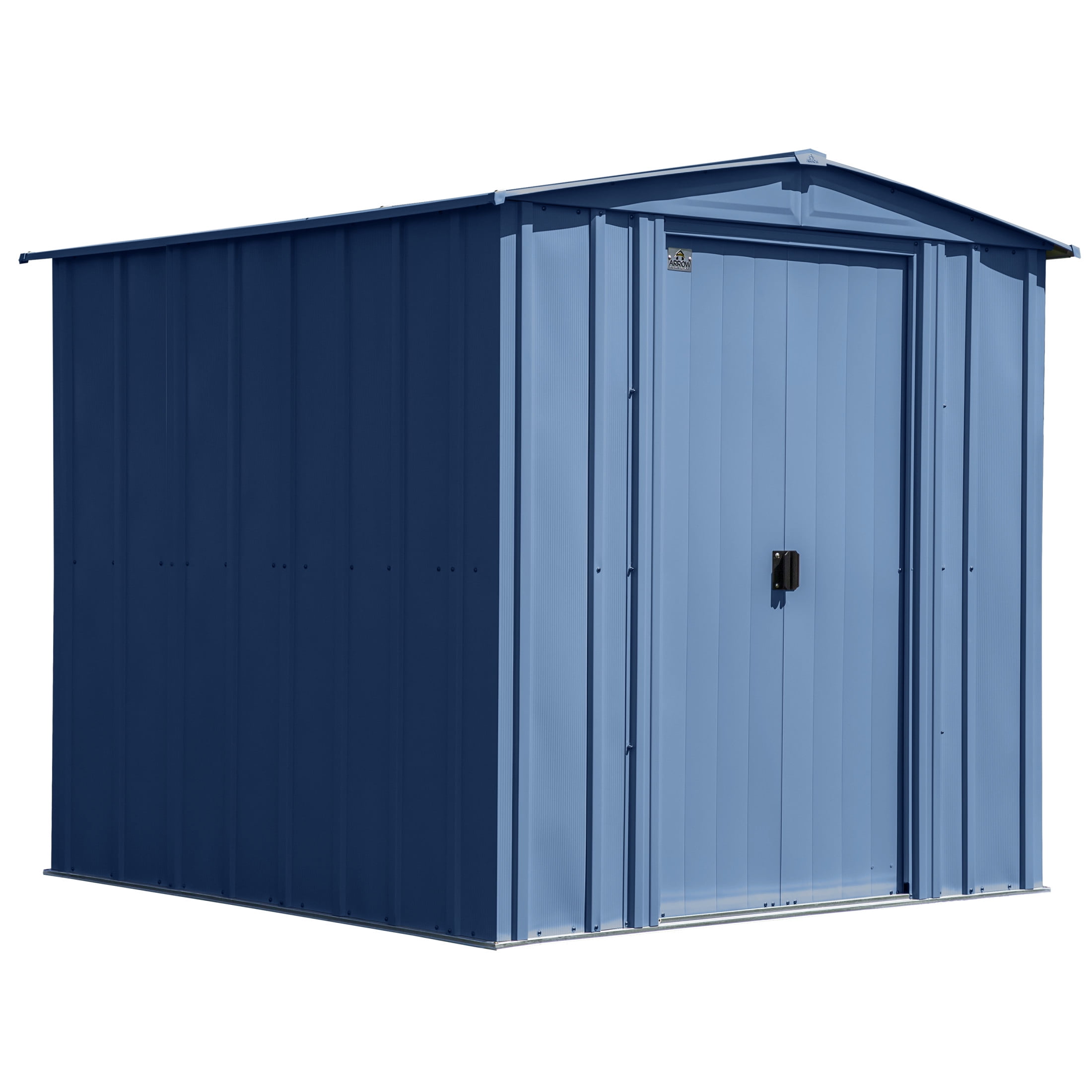 6 ft. x 7 ft. Blue Grey Steel Storage Shed with Sliding Doors