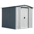 thumbnail image 1 of Arrow Classic 6 x 7 x 6 ft Flute Grey Steel Storage Shed, 1 of 20