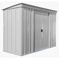 Arrow Classic 8 x 4 x 6 ft Flute Grey Steel Storage Shed