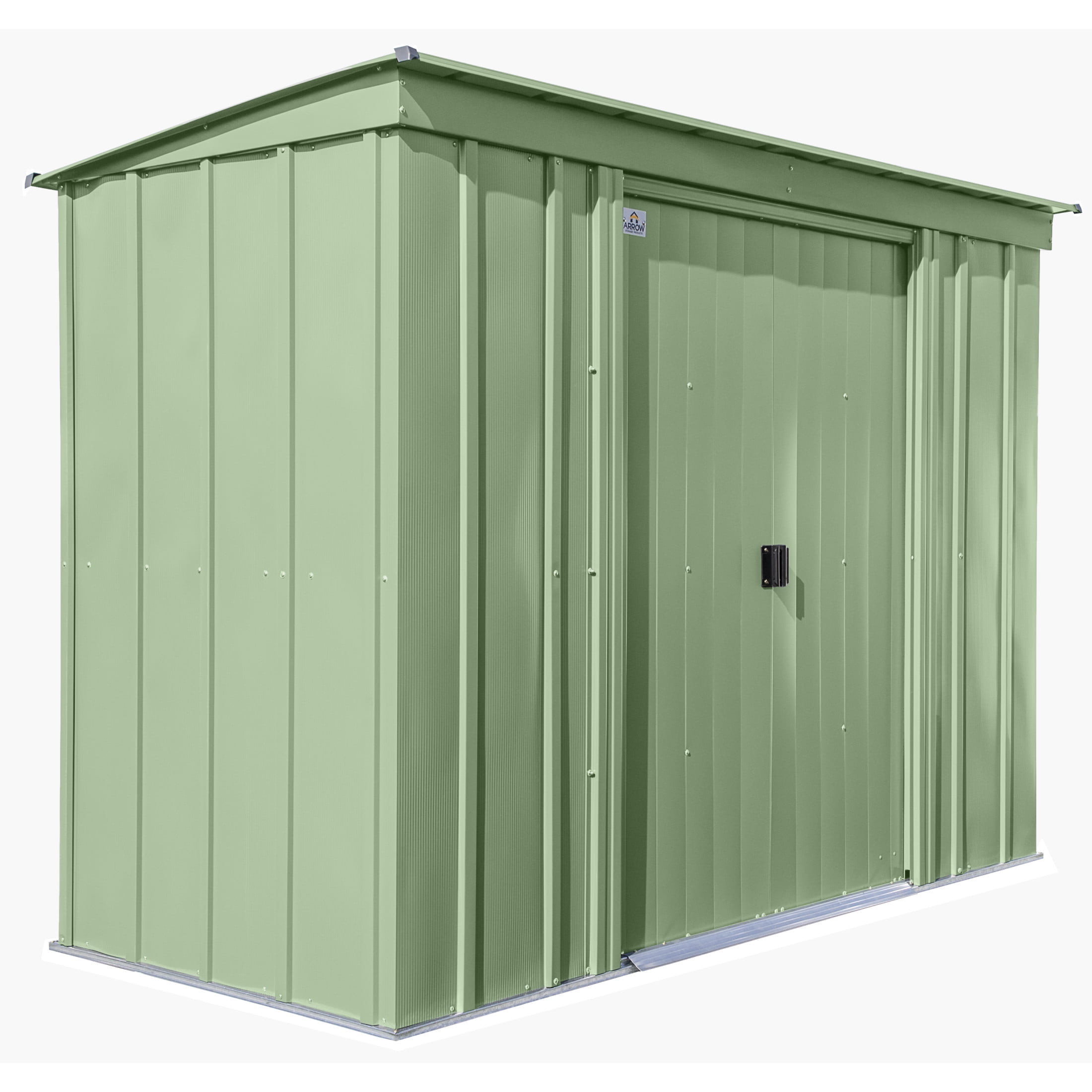 8 ft. x 4 ft. Sage Green Galvanized Steel Storage Shed