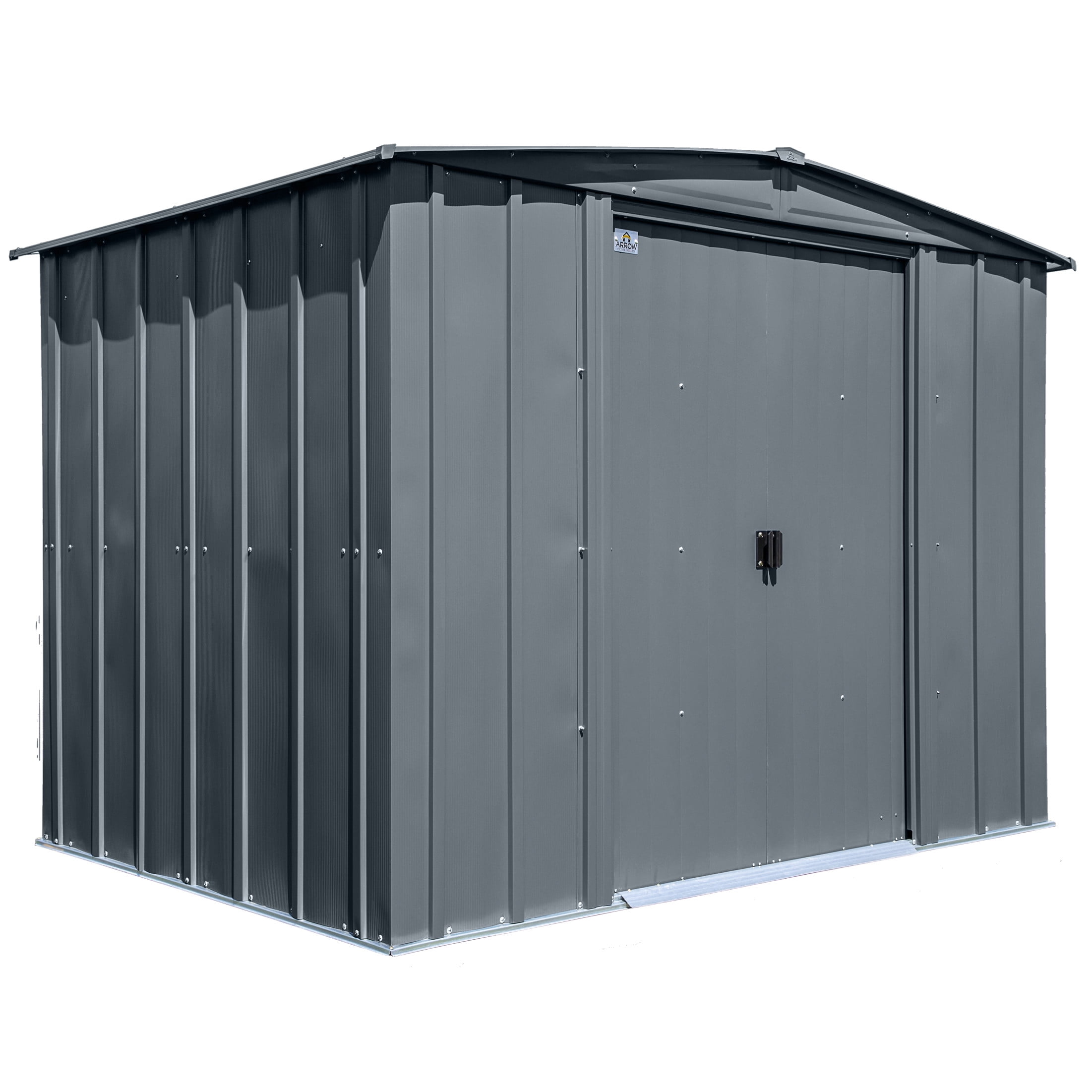 8 ft. x 6 ft. Charcoal Galvanized Steel Storage Shed Kit