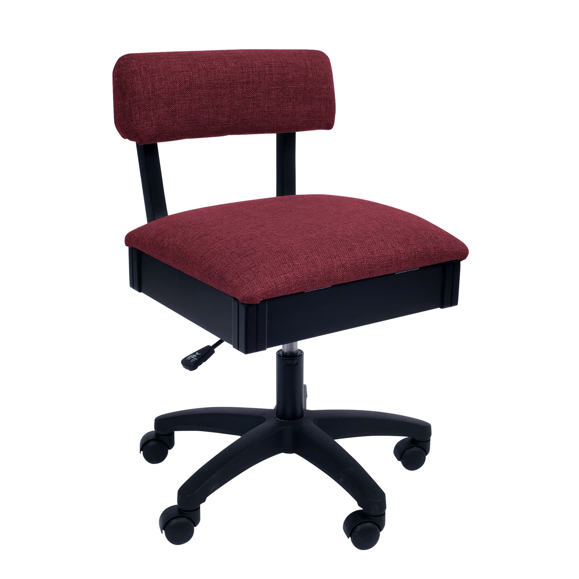 Crown Ruby Adjustable Swivel Sewing Chair with Fabric Upholstery