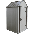 thumbnail image 1 of Arrow Designer Metro Steel Storage Shed, 4 x 4 ft, Java/Sand, 1 of 5