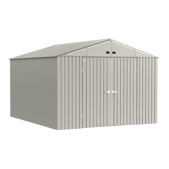 Arrow Elite 10 x 12 x 8 ft Cool Grey Steel Storage Shed