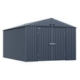thumbnail image 1 of Arrow Elite 10 x 14 x 8 ft Anthracite Steel Storage Shed, 1 of 17