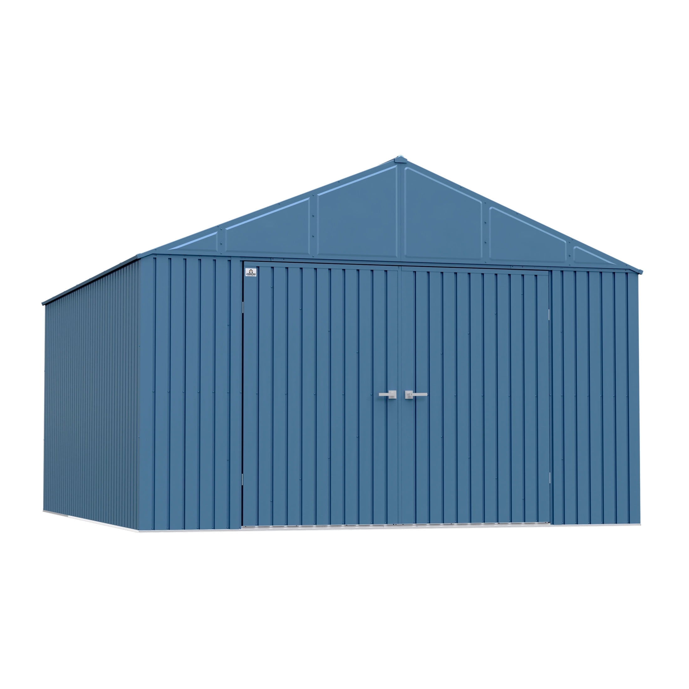 Arrow Elite Steel Storage Shed, 12x14, Blue Grey