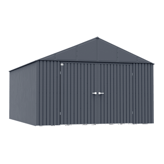 Arrow Elite Steel Storage Shed, 12x16, Anthracite