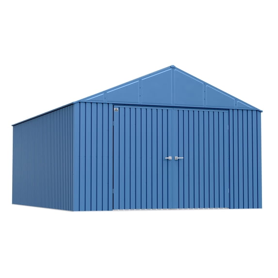 Arrow Elite 12 x 16 x 8 ft Blue Grey Steel Storage Shed