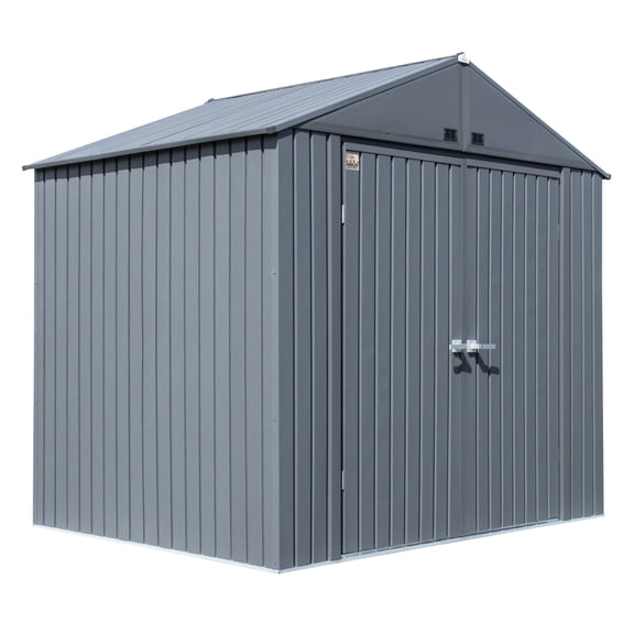 Arrow Elite 8 x 6 x 8 ft Anthracite Steel Storage Shed