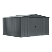 Arrow Essentials 10 x 10 x 6 ft Charcoal Steel Shed