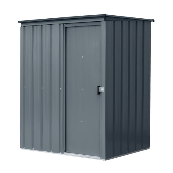 Arrow Essentials 5 x 3 x 6 ft Charcoal Steel Shed