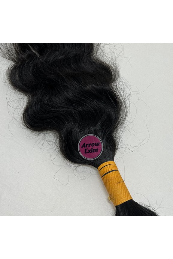 100% Natural Wavy Bulk Hair Extensions - 20 Inch