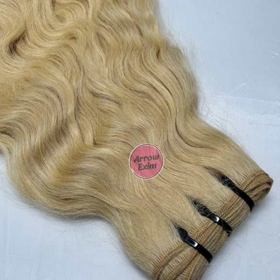 Arrow Exim 613 Blonde Curly Hair Extensions - 10 inch