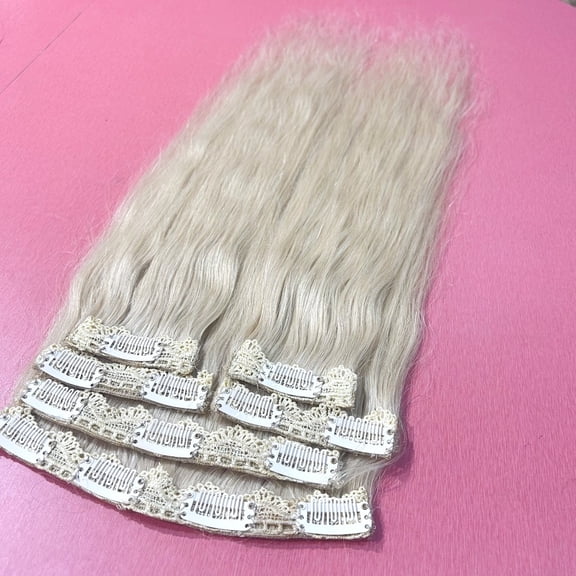 Arrow Exim Blonde Clip in Extensions Human Hair - 30 Inch, 100% Remy Human Hair for Women