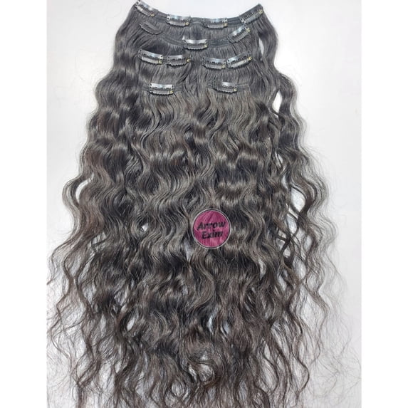 Arrow Exim Curly Clip-in Hair Extensions - 28 inch, 100% Remy Human ...