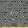 thumbnail image 1 of Ambesonne Arrow Fabric by the Yard Upholstery, Calligraphic Spotted Design, 10 Yards, Dimgray and Multicolor, 1 of 4