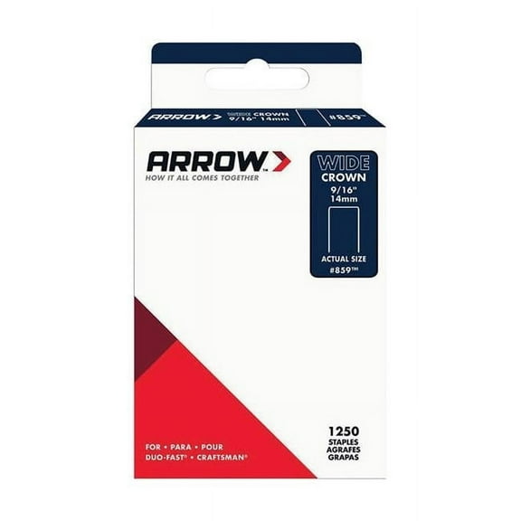 Arrow Fastener 2806651 0.56 x 0.5 in. Galvanized Steel Wide Crown 18 gal Standard Staples, Pack of 1250