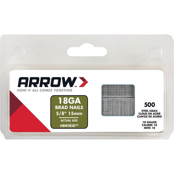 Arrow Fastener BN1810CS 5 Pack 5/8-Inch Brad Nail 1.000/Box