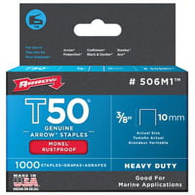 Arrow Fastener Co. 506M1 3/8" T50 Monel Staples