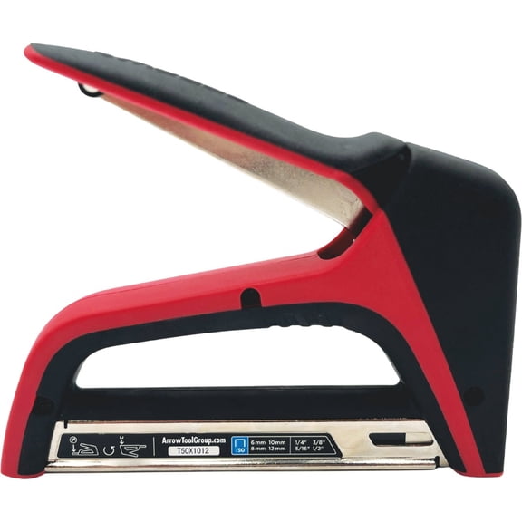 Unbranded Arrow Fastener T50X TacMate Stapler - Manual Squeeze Handle, Compact - Gray Professional & DIY Use, Standard Battery Platform