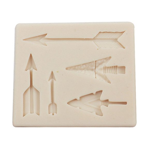Arrow Feather Silicone Mold Fondant Chocolate Gumpaste Mold Cake Decoration Tools Cupcake Baking Clay Mould