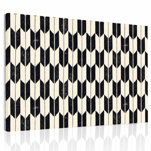 Arrow Feathers Canvas Print Wall Art, Retro Black Beige Arrow Feather Wall Decor Modern Artwork Paintings Pictures for Living Room Framed and Stretched Ready to Hang 12" x 16"