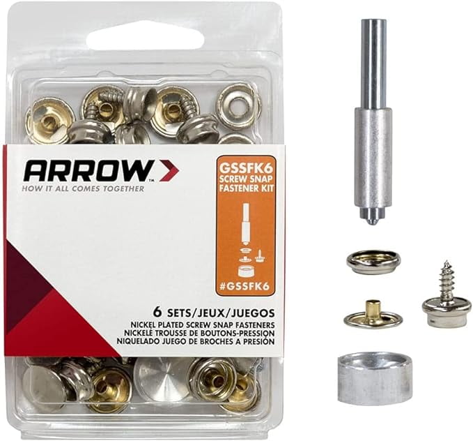 Arrow GSSFK6 Screw Snap Fastener Kit (Set of 6)
