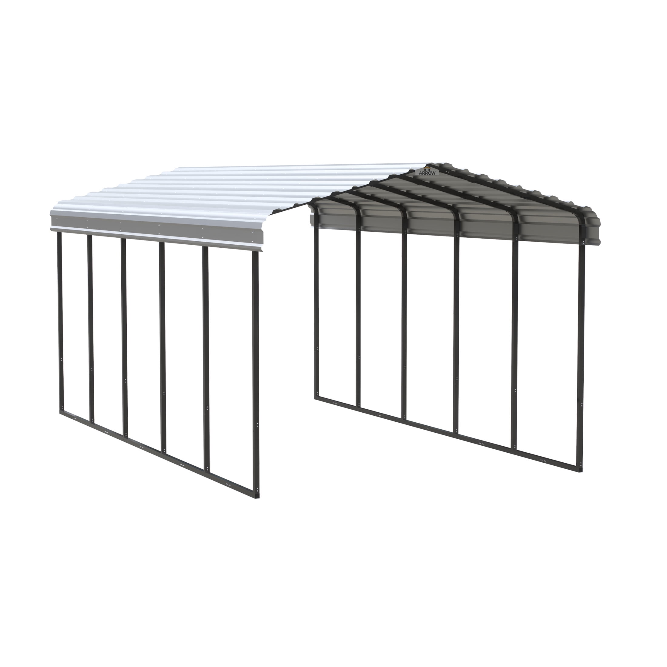 12' x 24' Eggshell Steel Carport Kit