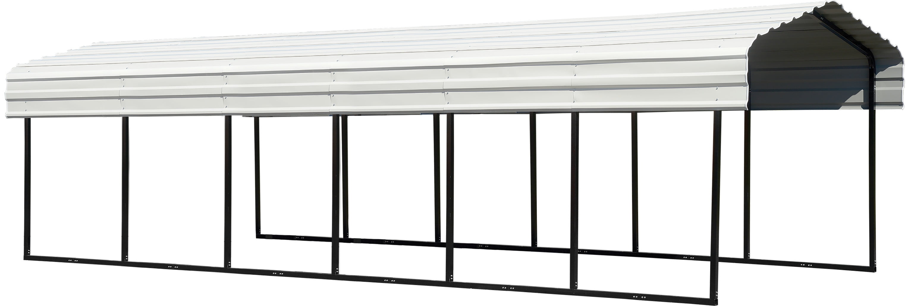 10 ft. x 29 ft. Black and Eggshell Galvanized Steel Carport