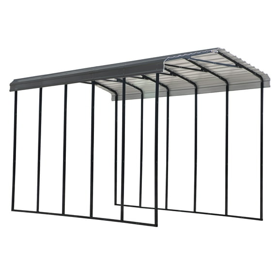 Arrow 14 x 24 x 14 ft Charcoal RV Carport