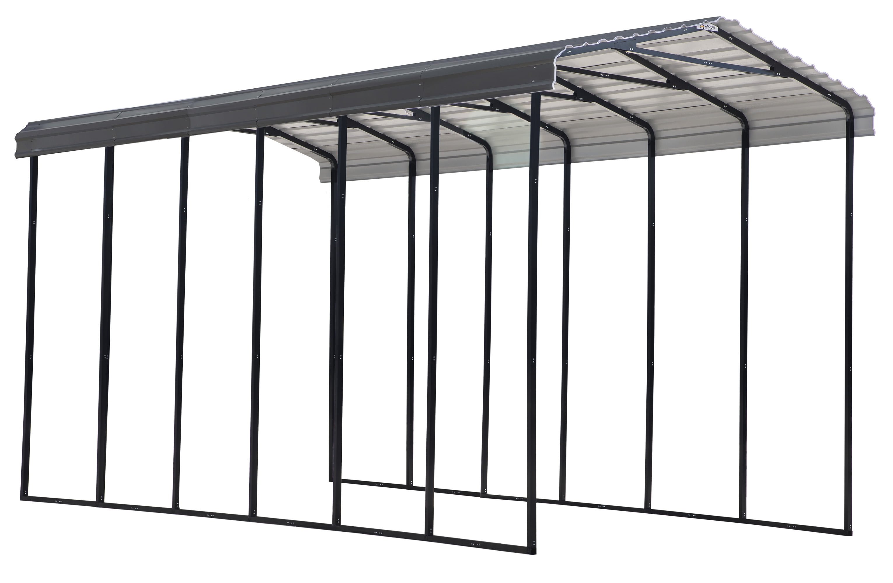 14 ft. x 29 ft. Charcoal Galvanized Steel RV Carport Kit