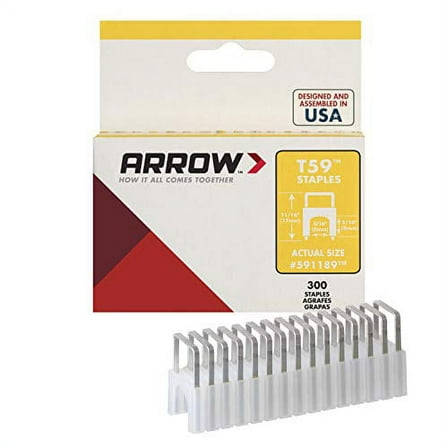 Arrow Genuine T59 5/16 Stainless Steel Staples, 300 Piece