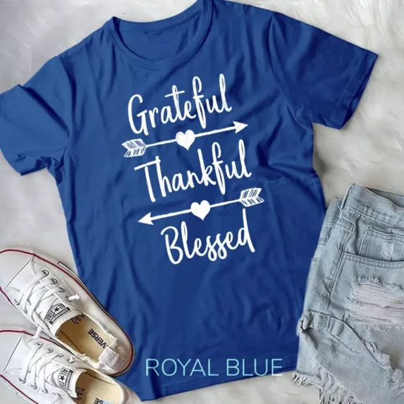 Arrow Grateful Thankful Blessed Shirt Thanksgiving Shirt Unisex T-Shirt Unisex S-5XL Hot Trending Shirt, Vintage Birthday Gift