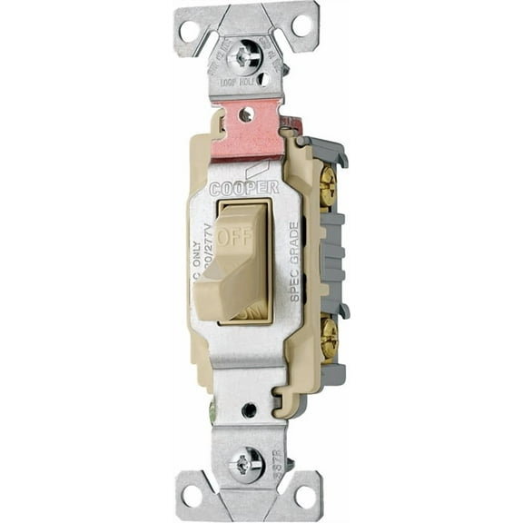 Arrow Hart CS120V-SP Ac Quiet Toggle Switch, 20 Amp, Ivory