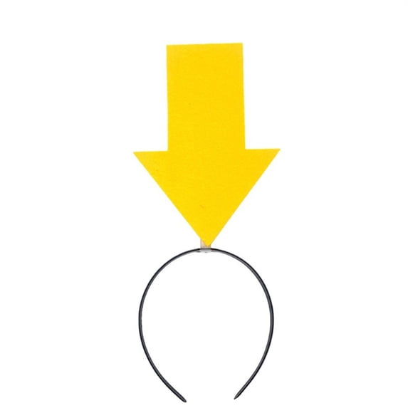 Arrow Headband Funny Arrow Boppers with Arrowhead Elastic Hair Hoop Creative Hair Band Decorative Headdress Women Girls Hair Accessories Yellow