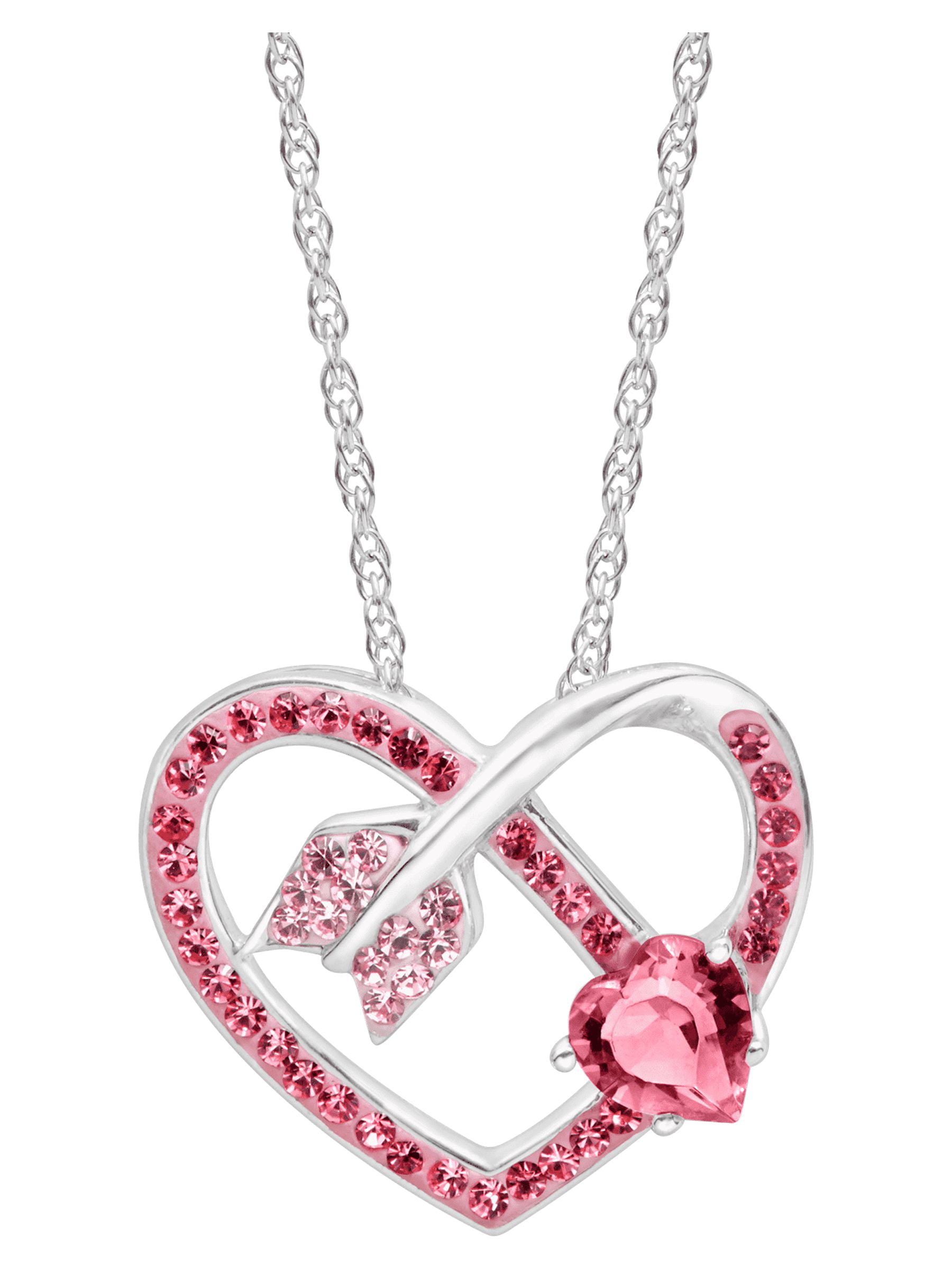 Pink Sapphire Full Heart Necklace | bespoke fine jewelry