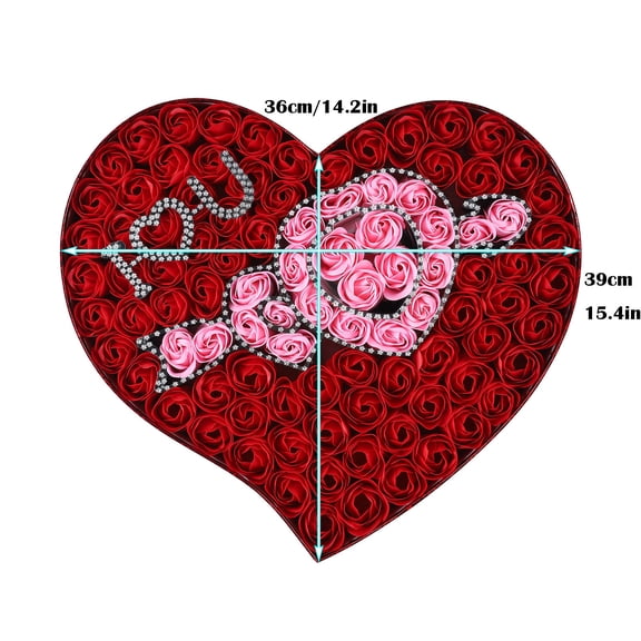 Arrow Through Heart Soap Flower Gift Box Romantic Scented Rose Petals Body Soap for Valentine s Day Anniversary Birthday Mother s Day Decoration Allergen Free Alternative to Real Flowers