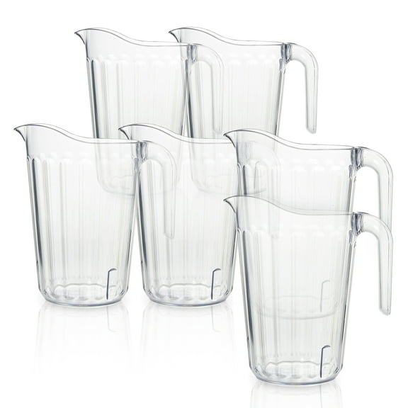 Arrow Home Products 60 Ounce, Clear Stacking Pitcher (Pack of 6)