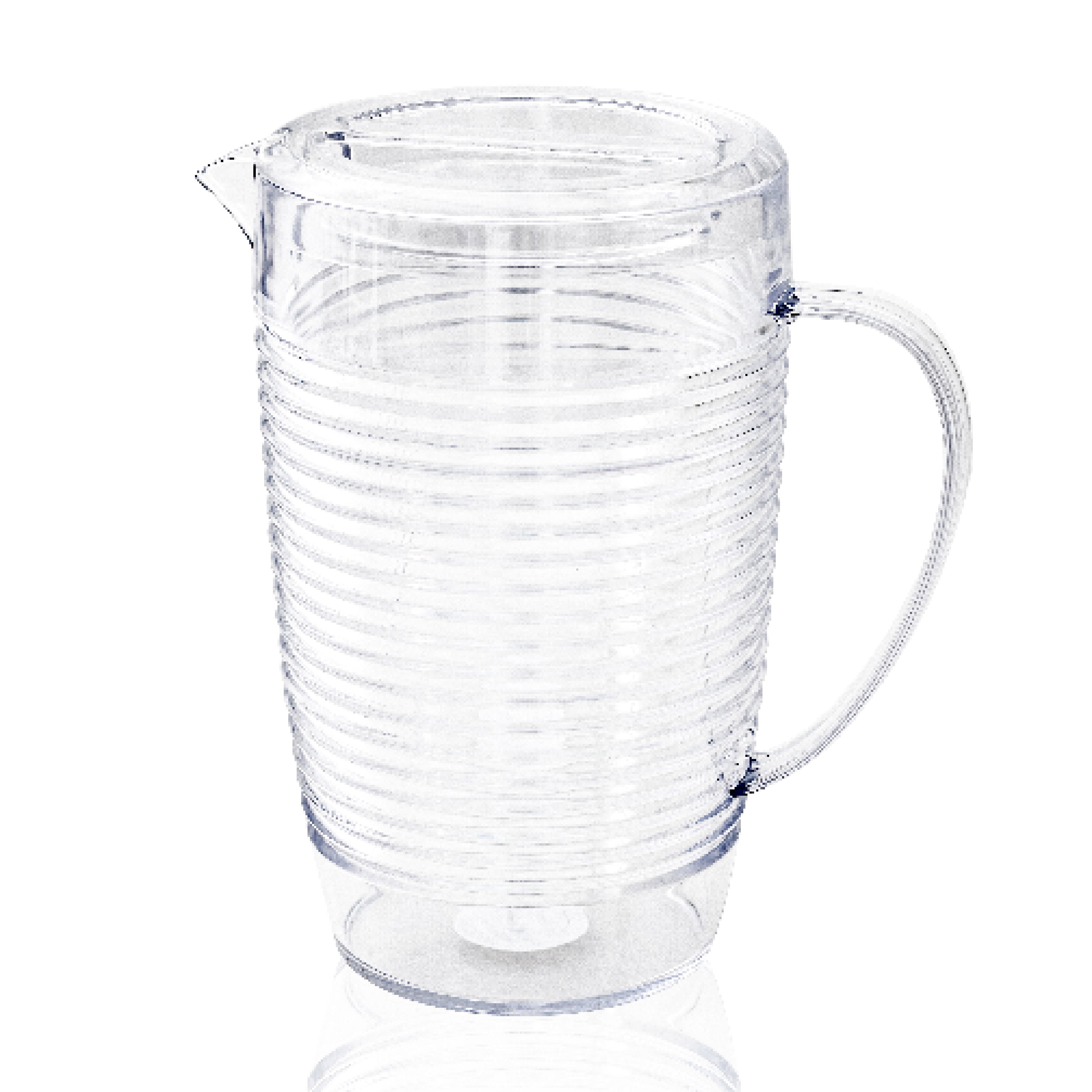 Arrow Home Products 82 oz Clear Plastic Pitcher with Lid, Durable BPA-Free Water Jug, Lightweight Refrigerator Beverage Dispenser for Juice, Iced Tea and Cold Drinks, Easy-Pour Handle