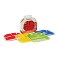 thumbnail image 1 of Arrow Home Products Assorted Plastic Square Divided Plate 4 pk, 1 of 3
