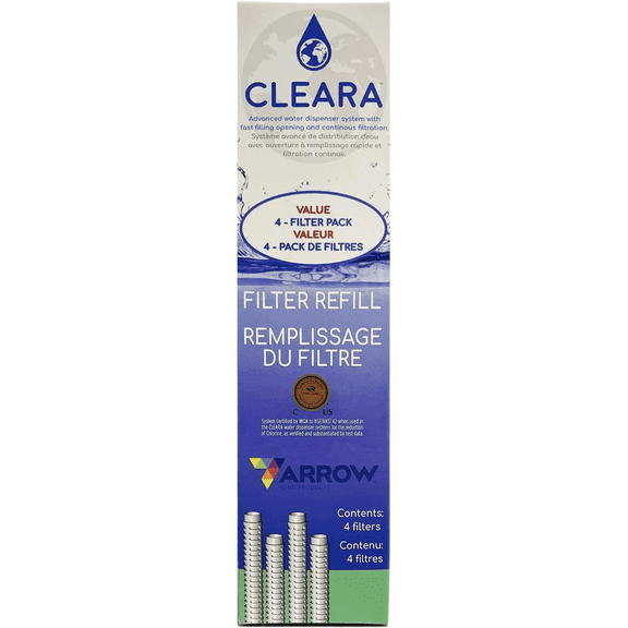 Arrow Home Products CLEARA 4 Pk Replacement Filters Fast-Fill & Convenient: Fits All CLEARA Products - #76954